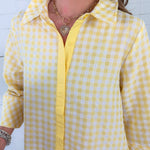 Quinn Lemon Gingham A-Line Maxi Dress Entro
