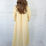 Quinn Lemon Gingham A-Line Maxi Dress Entro