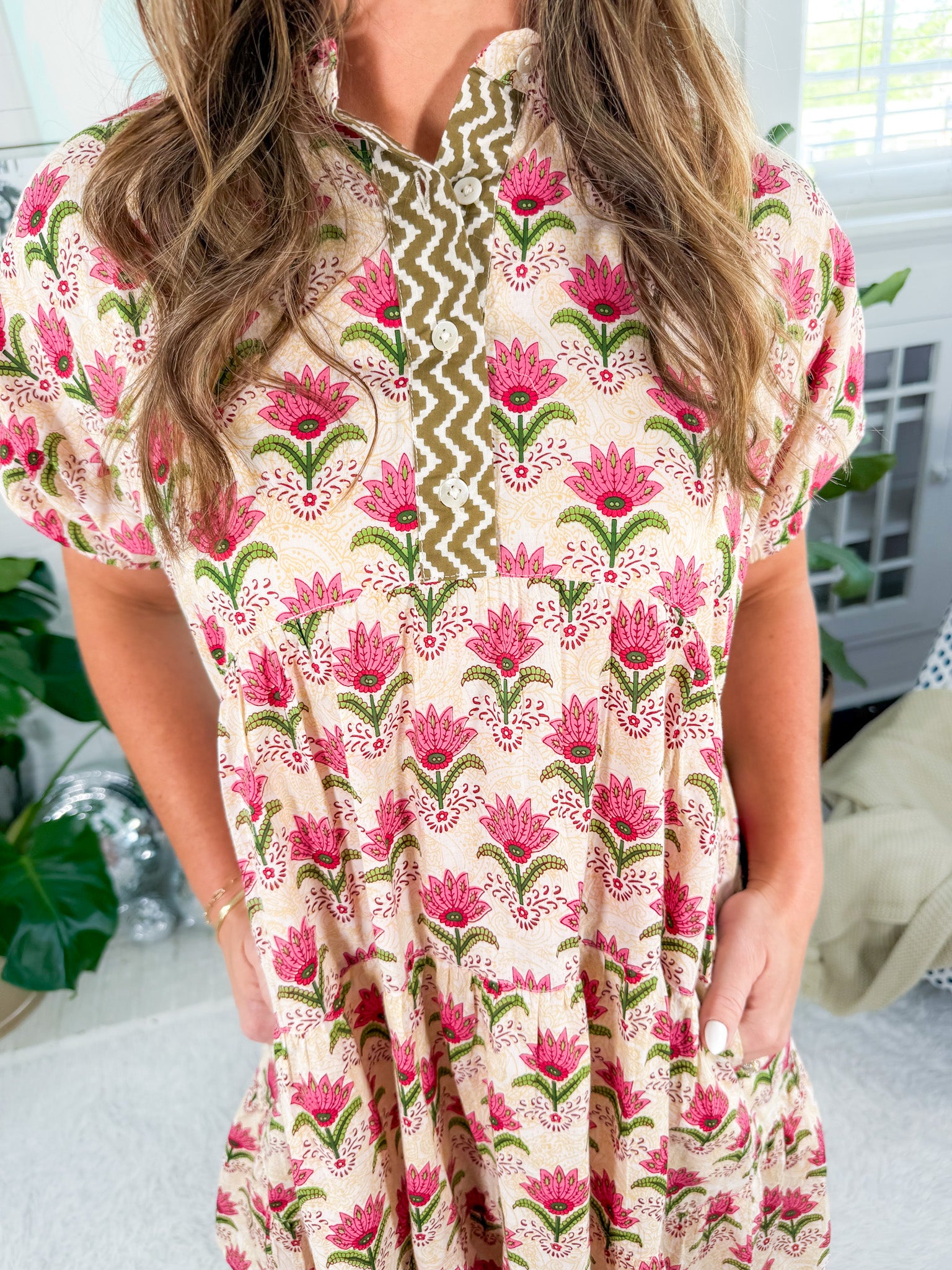 Quinton Puff Sleeve Dress THML