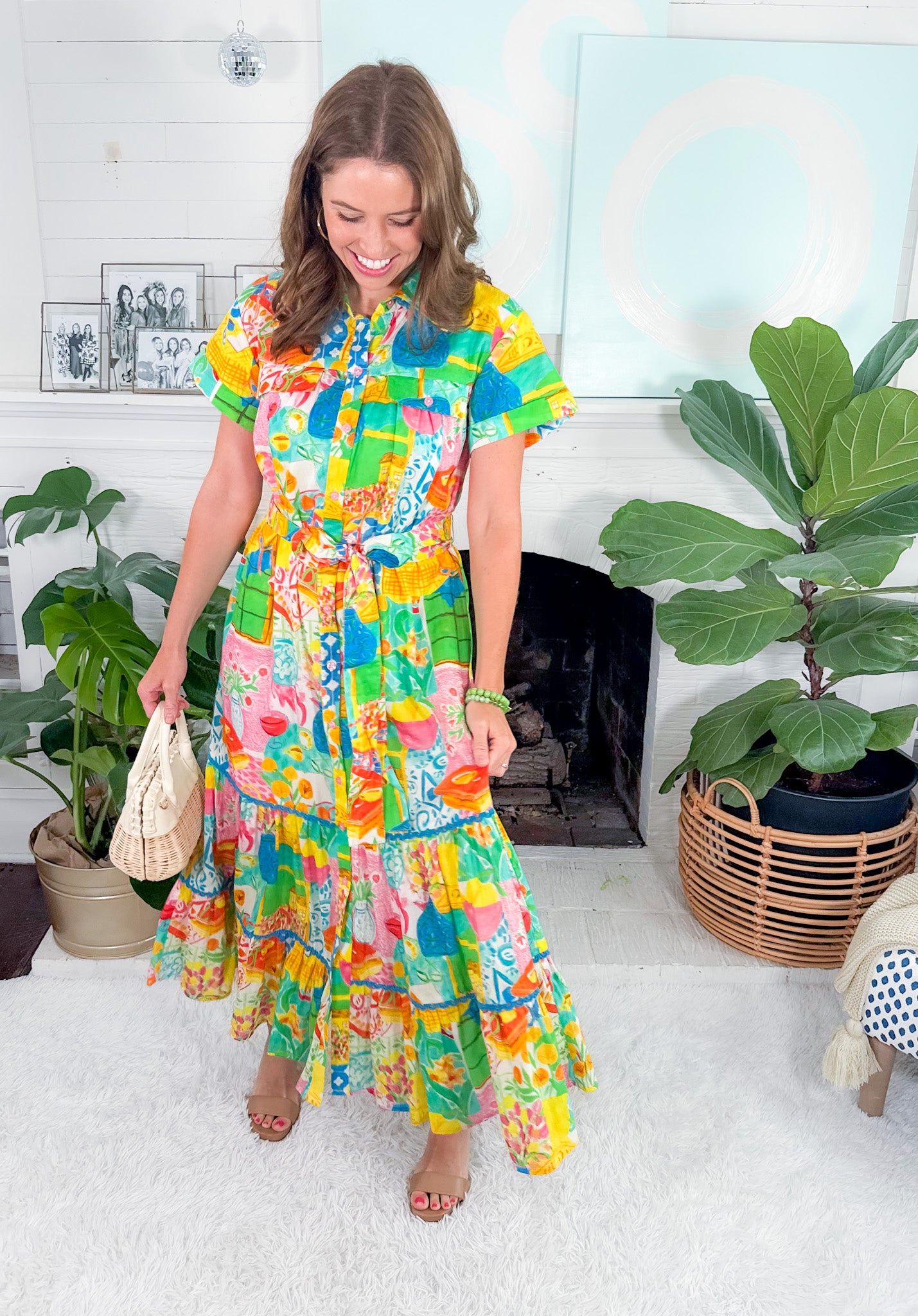 Rachel Van Gogh Maxi Dress Alden Adair