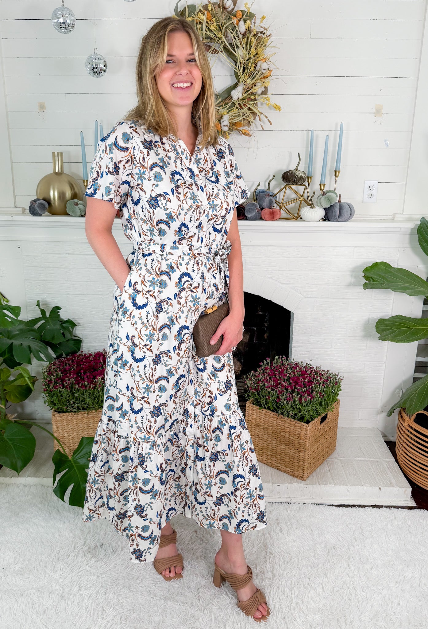 Ralston Valery Floral Button Maxi Dress