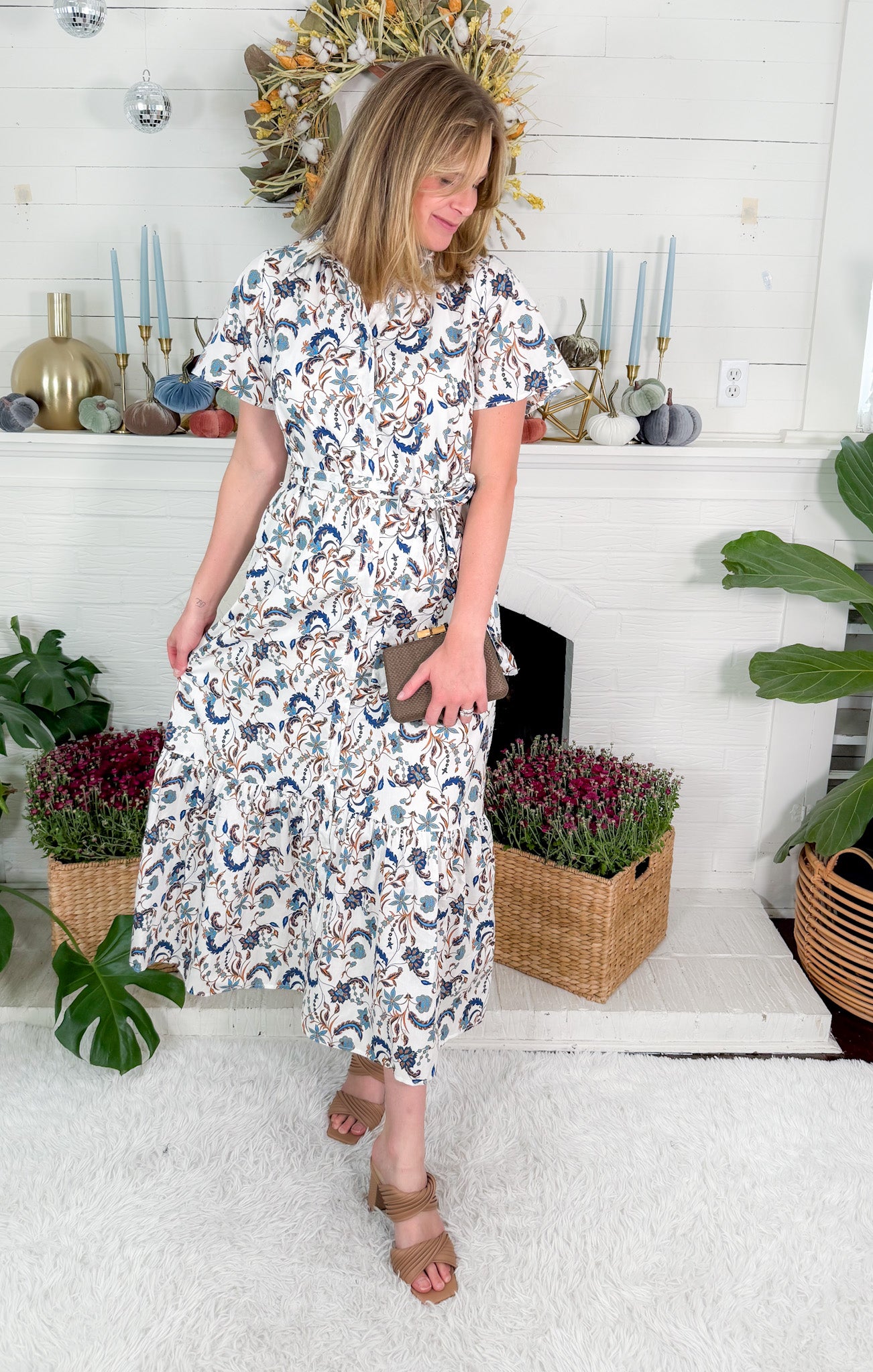 Ralston Valery Floral Button Maxi Dress