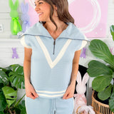 Reading Light Blue Zip Top Entro