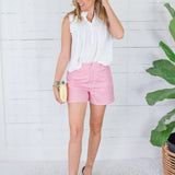 Rebel Pink + White Stripe Shorts Entro