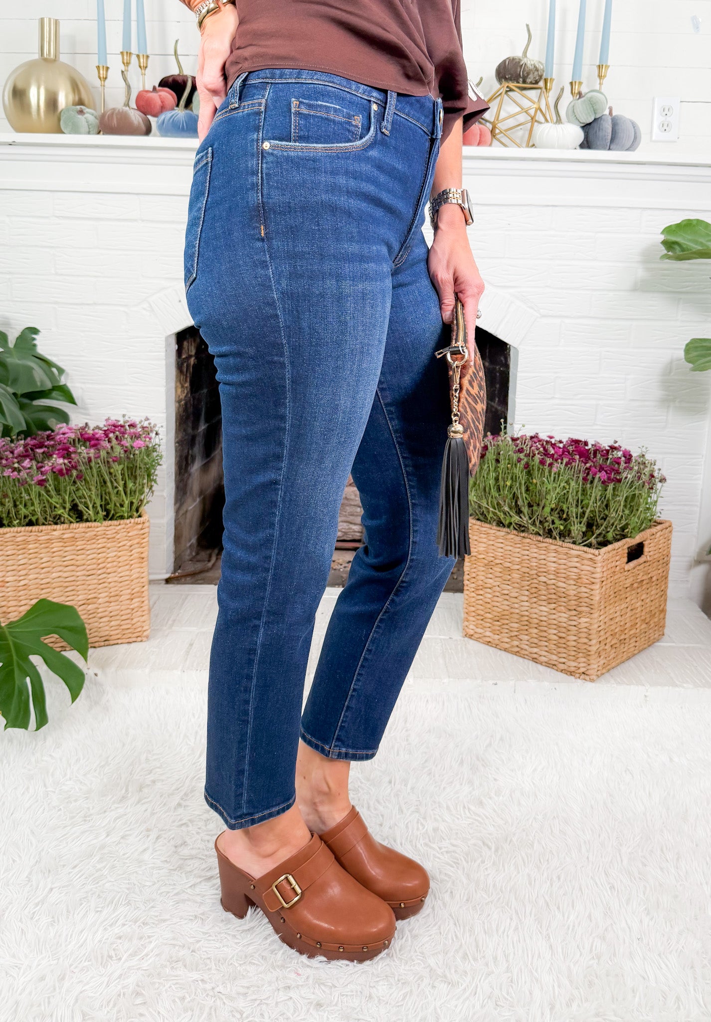 Reese Attain High Rise Fab Ab Straight Leg Jean KUT 