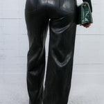 Reeve Black Faux Leather Pants Lucy Paris
