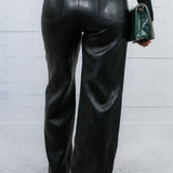 Reeve Black Faux Leather Pants Lucy Paris