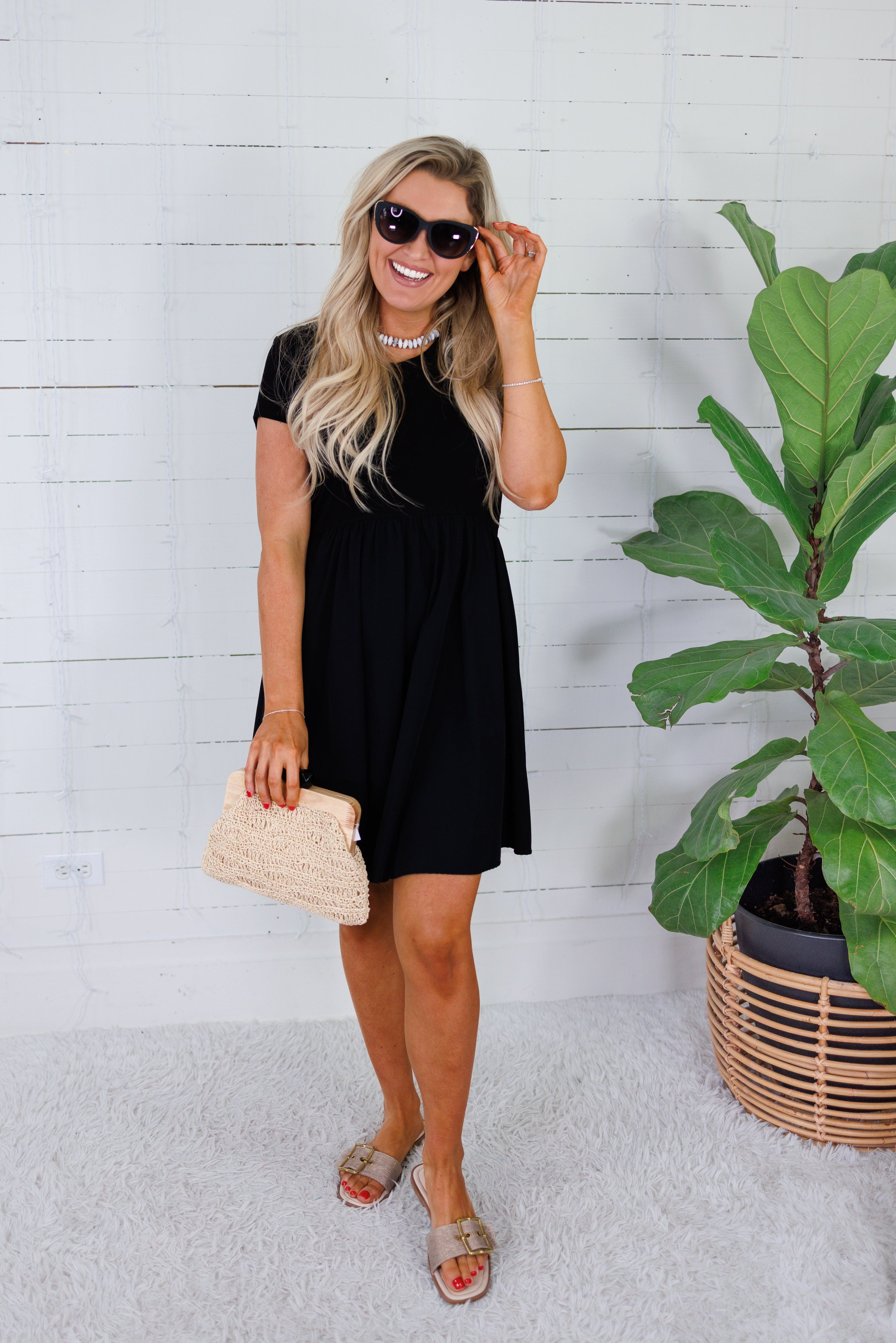 Remi Black Mini Dress Molly Bracken