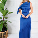 Remi Blue One Shoulder Maxi Dress