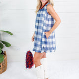 Remington Blue Buffalo Bubble Mini Dress Sofie the Label