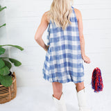 Remington Blue Buffalo Bubble Mini Dress Sofie the Label