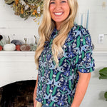 Ren Navy Gossamer Wings Top Mary Square