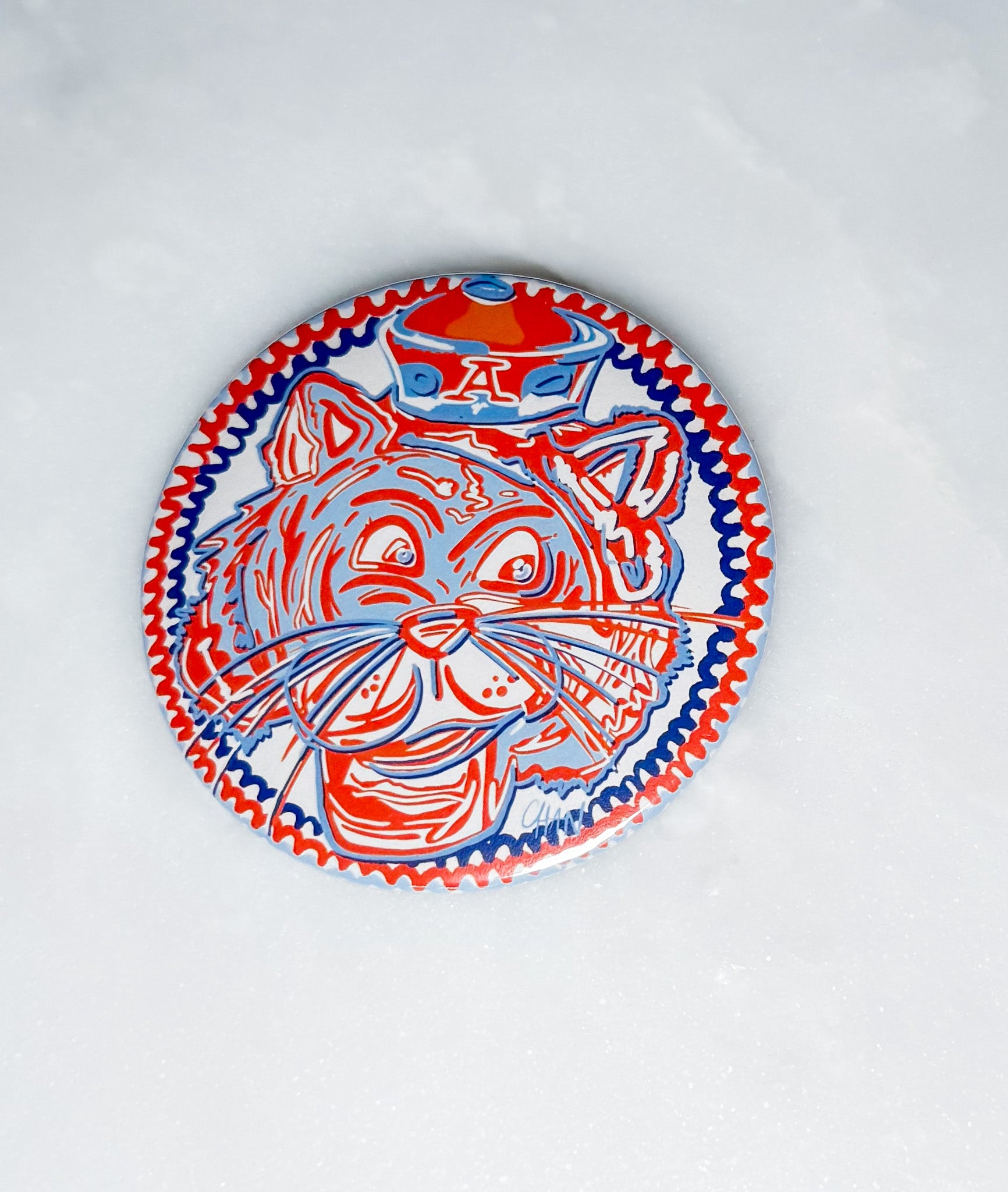 auburn tiger game day button
