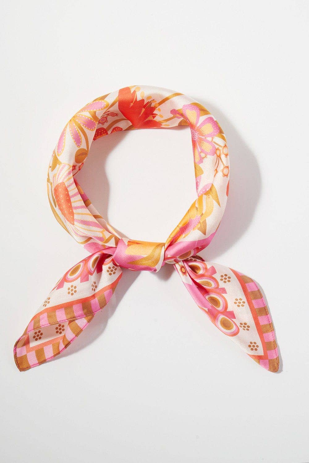 Retro Floral Print Bandana