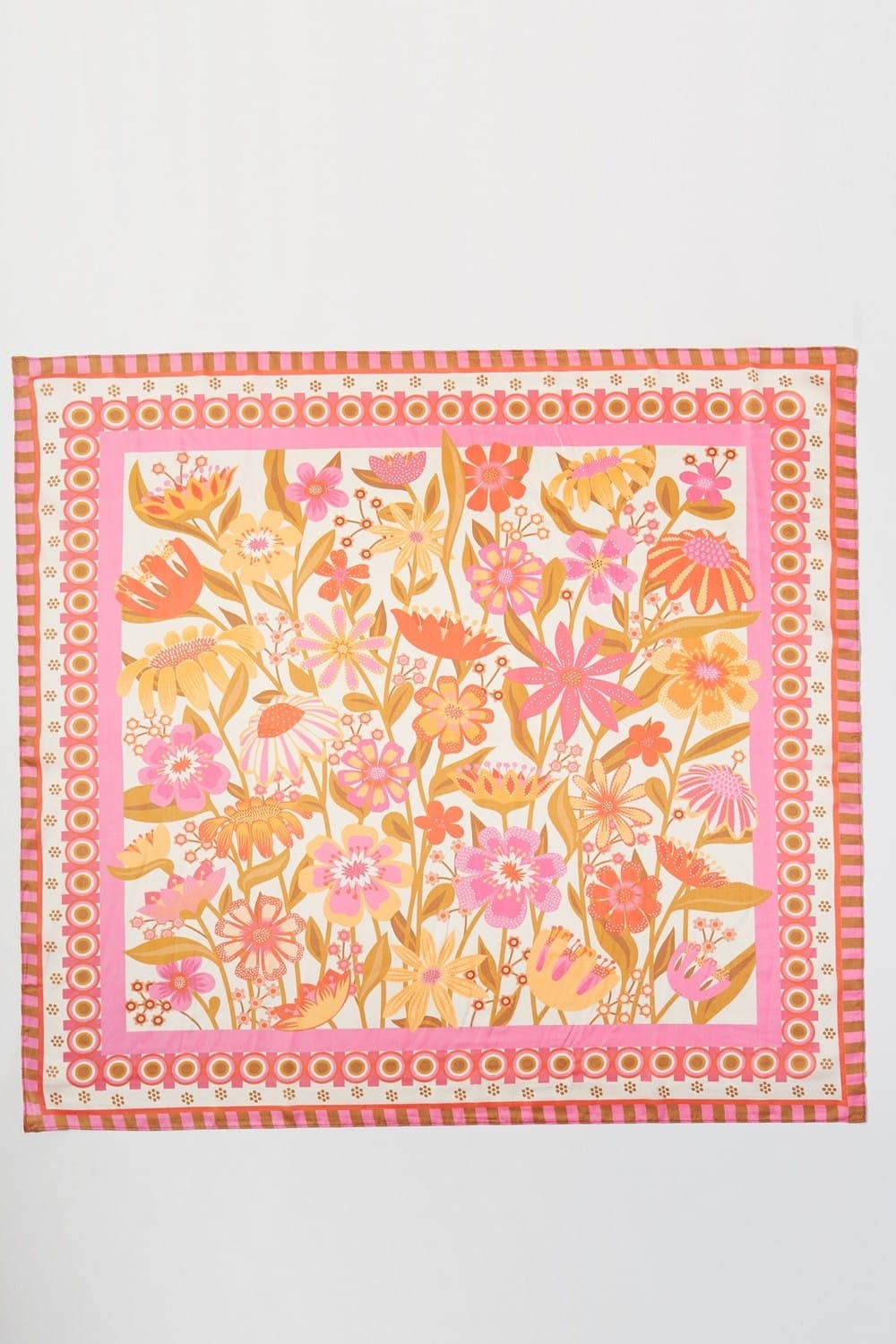 Retro Floral Print Bandana