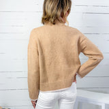 Rey Beige Turtleneck Sweater Lucy Paris