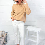 Rey Beige Turtleneck Sweater Lucy Paris