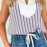Rhett Patriotic Stripe Top Entro 