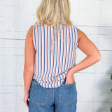 Rhett Patriotic Stripe Top Entro 