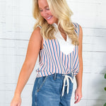 Rhett Patriotic Stripe Top Entro 