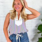 Rhett Patriotic Stripe Top Entro 