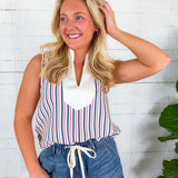Rhett Patriotic Stripe Top Entro 