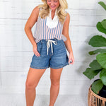 Rhett Patriotic Stripe Top Entro 