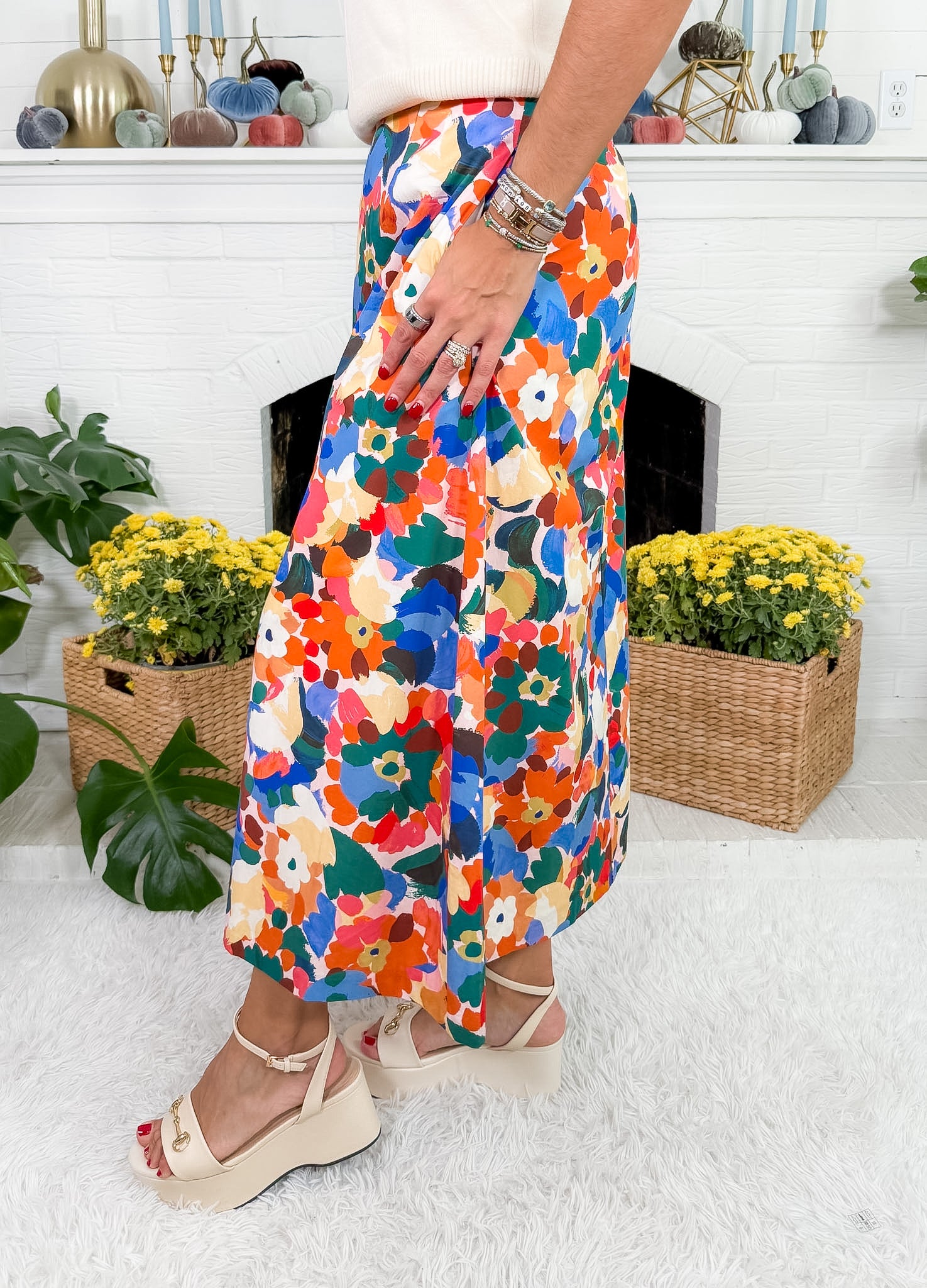 River Wildflower Whirl Midi Skirt Prosperina