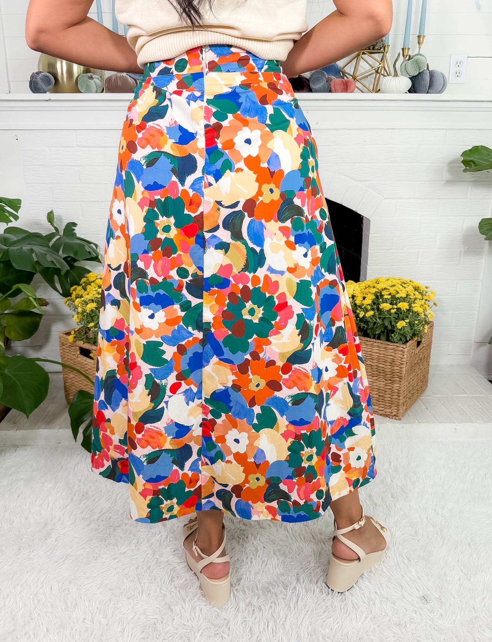River Wildflower Whirl Midi Skirt Prosperina