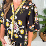 Rockport Black Floral Mini Dress THML