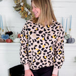 Rodney Blush Leopard Sweater