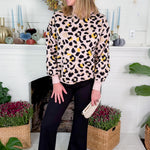 Rodney Blush Leopard Sweater