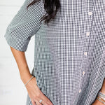 Ronald Black Gingham Mini Dress Karlie