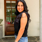 Rooks Black Sleeveless Mock Turtleneck Sweater Elan 