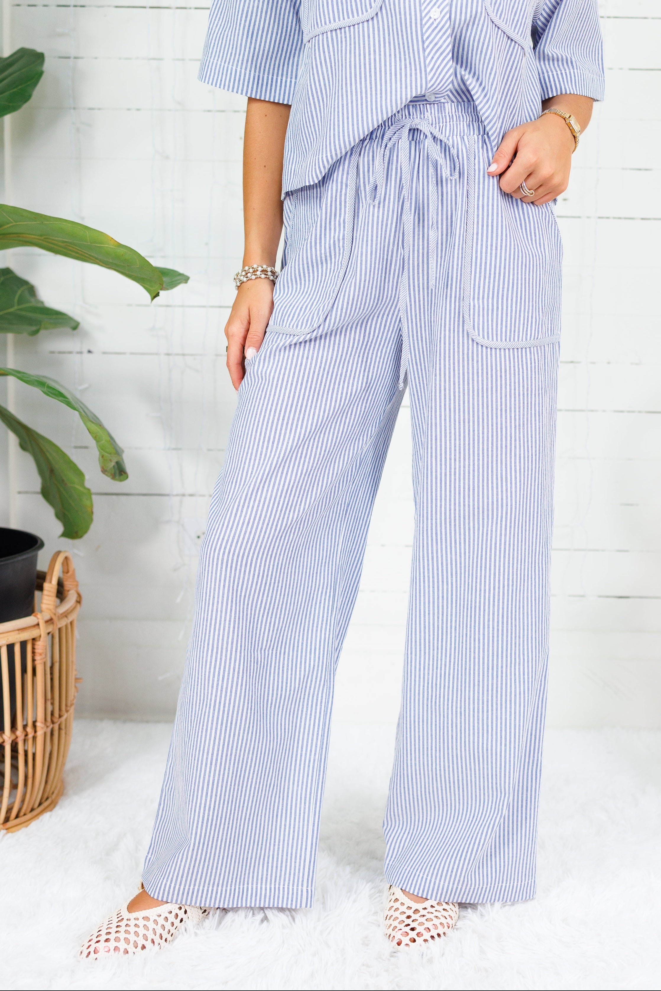 Roosevelt Blue Stripe Pants Allie Rose