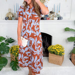 Rosey Haze Shirt Dress Meet Me in Santorini