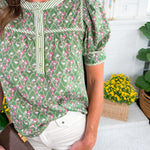Rosie Evergreen + Floral Top Entro