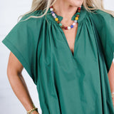 Ross Pine Ruffle Neck Mini Dress Pinch