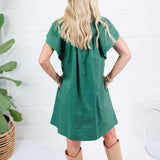 Ross Pine Ruffle Neck Mini Dress Pinch