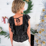 Rubye Black Sparkle Top