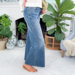 Ryan Adaptability Super Wide Leg Raw Hem Jean KUT