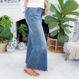 Ryan Adaptability Super Wide Leg Raw Hem Jean KUT