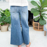 Ryan Adaptability Super Wide Leg Raw Hem Jean KUT