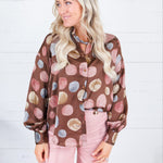 Ryan Brown Multi Dots Silky Top Fate