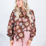 Ryan Brown Multi Dots Silky Top Fate