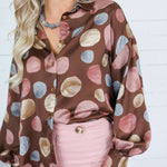 Ryan Brown Multi Dots Silky Top Fate