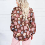 Ryan Brown Multi Dots Silky Top Fate