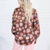 Ryan Brown Multi Dots Silky Top Fate
