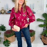 Sabrina Burgundy Top Entro