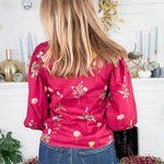 Sabrina Burgundy Top Entro